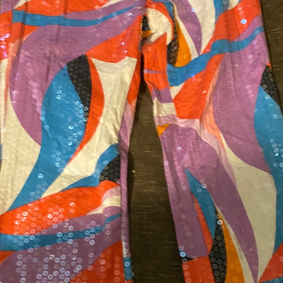 Colorful Abstract Boot Cut Pants - Picture 3 of 8